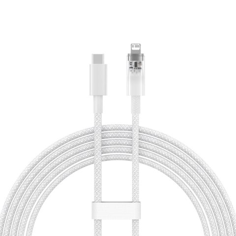 Kabel Baseus CATS010302 Lightning - USB-C 20W 480Mb/s 2m - biały Kabel Baseus CATS010302 Lightning - USB-C 20W 480Mb/s 2m - biały