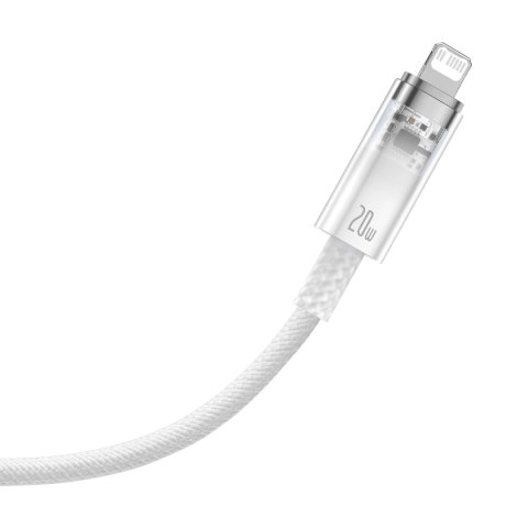 Kabel Baseus CATS010302 Lightning - USB-C 20W 480Mb/s 2m - biały Kabel Baseus CATS010302 Lightning - USB-C 20W 480Mb/s 2m - biały