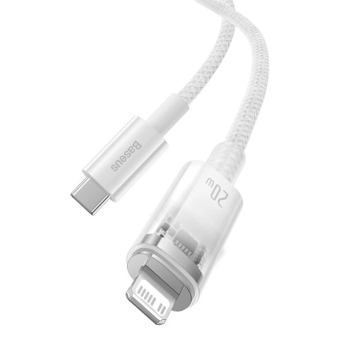 Kabel Baseus CATS010302 Lightning - USB-C 20W 480Mb/s 2m - biały Kabel Baseus CATS010302 Lightning - USB-C 20W 480Mb/s 2m - biały