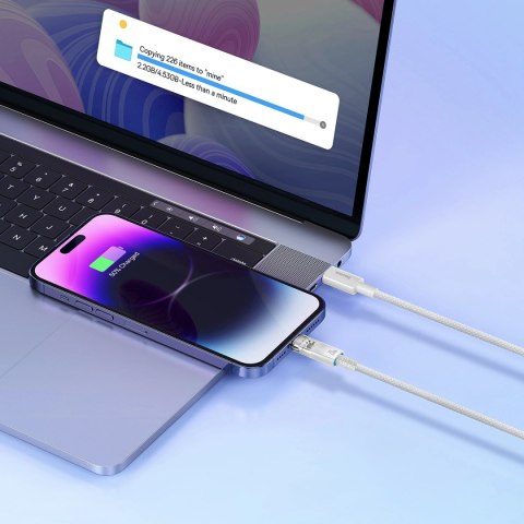 Kabel Baseus CATS010302 Lightning - USB-C 20W 480Mb/s 2m - biały Kabel Baseus CATS010302 Lightning - USB-C 20W 480Mb/s 2m - biały