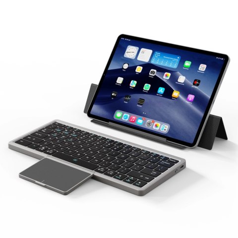 Klawiatura bezprzewodowa Bluetooth z touchpadem Dux Ducis OK Series - czarna Klawiatura bezprzewodowa Bluetooth z touchpadem Dux Ducis OK Series - czarna