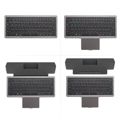 Klawiatura bezprzewodowa Bluetooth z touchpadem Dux Ducis OK Series - czarna Klawiatura bezprzewodowa Bluetooth z touchpadem Dux Ducis OK Series - czarna
