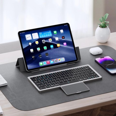 Klawiatura bezprzewodowa Bluetooth z touchpadem Dux Ducis OK Series - czarna Klawiatura bezprzewodowa Bluetooth z touchpadem Dux Ducis OK Series - czarna