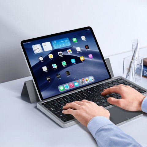 Klawiatura bezprzewodowa Bluetooth z touchpadem Dux Ducis OK Series - czarna Klawiatura bezprzewodowa Bluetooth z touchpadem Dux Ducis OK Series - czarna