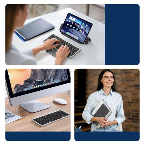 Klawiatura bezprzewodowa Bluetooth z touchpadem Dux Ducis OK Series - czarna Klawiatura bezprzewodowa Bluetooth z touchpadem Dux Ducis OK Series - czarna