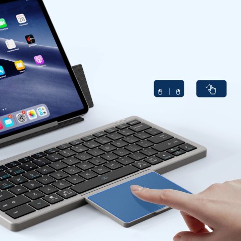 Klawiatura bezprzewodowa Bluetooth z touchpadem Dux Ducis OK Series - czarna Klawiatura bezprzewodowa Bluetooth z touchpadem Dux Ducis OK Series - czarna