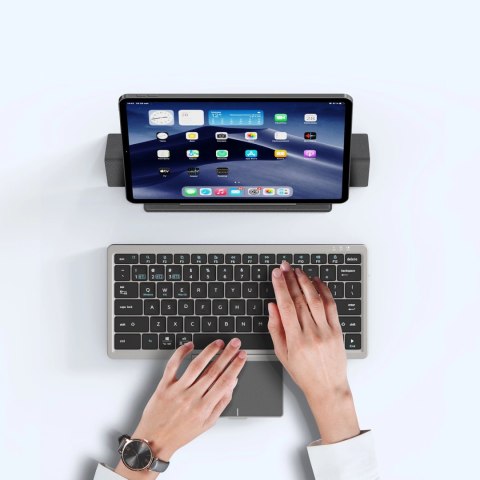 Klawiatura bezprzewodowa Bluetooth z touchpadem Dux Ducis OK Series - czarna Klawiatura bezprzewodowa Bluetooth z touchpadem Dux Ducis OK Series - czarna