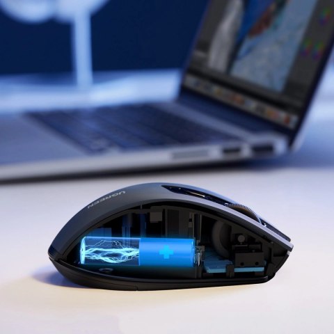 Mysz optyczna Ugreen MU006 bezprzewodowa USB 2.4GHz / Bluetooth 5.0 4000 DPI - czarna Mysz optyczna Ugreen MU006 bezprzewodowa USB 2.4GHz / Bluetooth 5.0 4000 DPI - czarna
