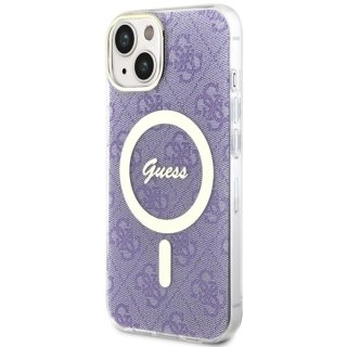 Etui Guess 4G MagSafe na iPhone 14 - purpurowe