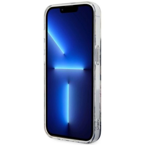 Etui Guess Flower MagSafe na iPhone 14 Pro - czarne