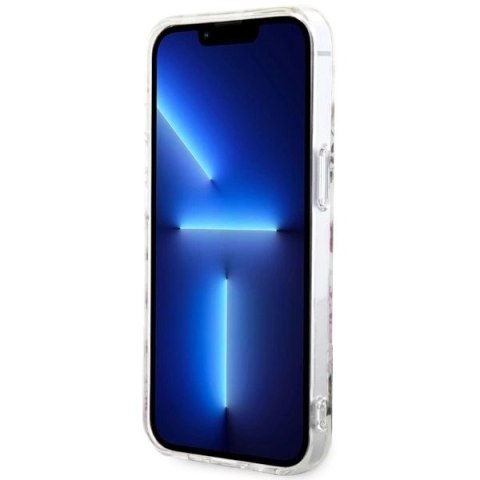 Etui Guess Flower MagSafe na iPhone 14 - przezroczyste