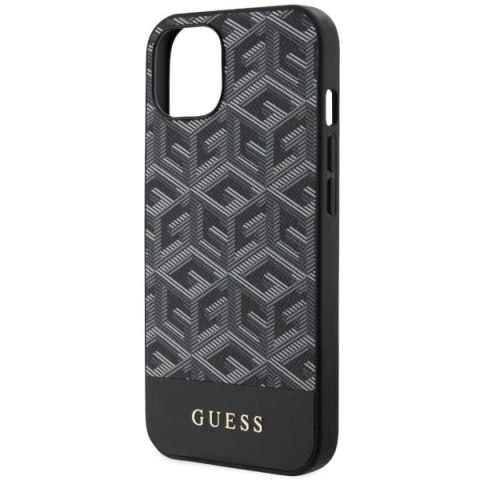 Etui Guess GCube Stripes MagSafe na iPhone 14 - czarne