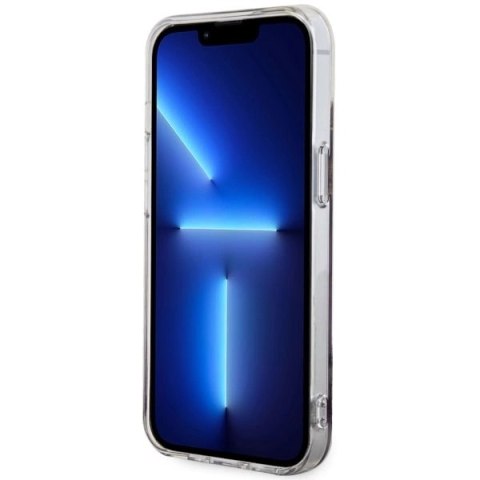 Etui Guess Golden Marble MagSafe na iPhone 14 - purpurowe