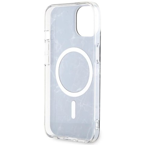 Etui Guess Marble MagSafe na iPhone 14 - czarne