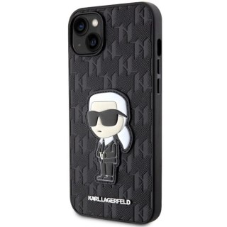 Etui Karl Lagerfeld Saffiano Monogram Ikonik na iPhone 14 Plus - czarne
