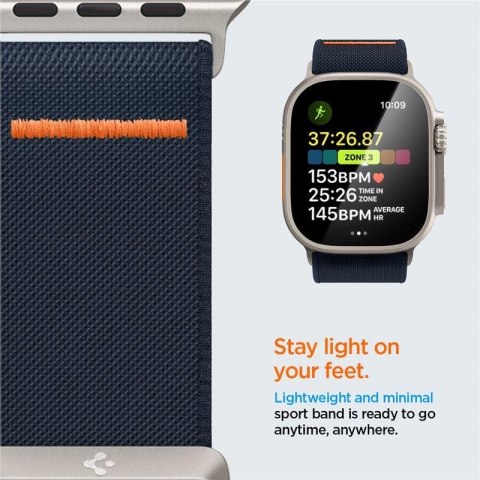 Pasek Spigen Fit Lite Ultra na Apple Watch 4/5/6/7/8/9/SE/Ultra (42/44/45/49 mm) - granatowy Pasek Spigen Fit Lite Ultra na Apple Watch 4/5/6/7/8/9/SE/Ultra (42/44/45/49 mm) - granatowy
