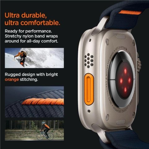 Pasek Spigen Fit Lite Ultra na Apple Watch 4/5/6/7/8/9/SE/Ultra (42/44/45/49 mm) - granatowy Pasek Spigen Fit Lite Ultra na Apple Watch 4/5/6/7/8/9/SE/Ultra (42/44/45/49 mm) - granatowy