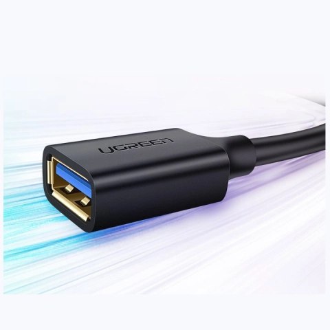 Ugreen kabel przewód przedłużacz przejściówka USB 3.0 (żeński) - USB 3.0 (męski) 1m czarny (10368) Ugreen kabel przewód przedłużacz przejściówka USB 3.0 (żeński) - USB 3.0 (męski) 1m czarny (10368)