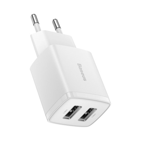 Baseus Compact ładowarka sieciowa 2x USB 10.5W biały (CCXJ010202) Baseus Compact ładowarka sieciowa 2x USB 10.5W biały (CCXJ010202)