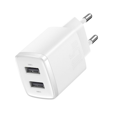 Baseus Compact ładowarka sieciowa 2x USB 10.5W biały (CCXJ010202) Baseus Compact ładowarka sieciowa 2x USB 10.5W biały (CCXJ010202)