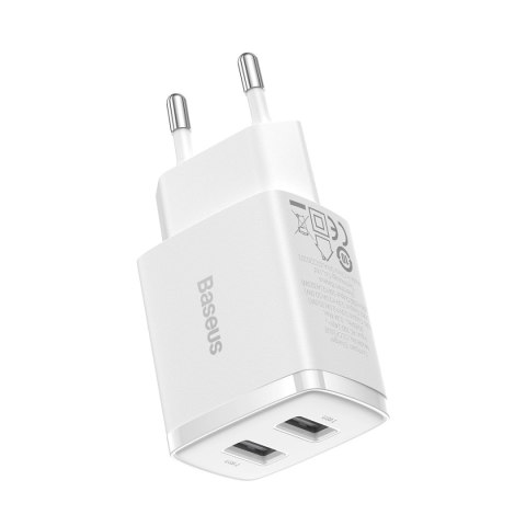 Baseus Compact ładowarka sieciowa 2x USB 10.5W biały (CCXJ010202) Baseus Compact ładowarka sieciowa 2x USB 10.5W biały (CCXJ010202)