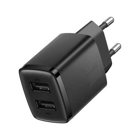 Baseus Compact ładowarka sieciowa 2x USB 10.5W czarny (CCXJ010201) Baseus Compact ładowarka sieciowa 2x USB 10.5W czarny (CCXJ010201)