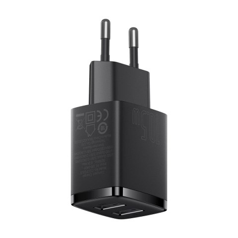 Baseus Compact ładowarka sieciowa 2x USB 10.5W czarny (CCXJ010201) Baseus Compact ładowarka sieciowa 2x USB 10.5W czarny (CCXJ010201)