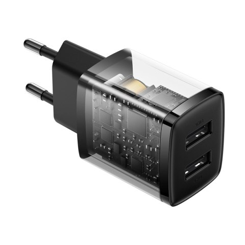 Baseus Compact ładowarka sieciowa 2x USB 10.5W czarny (CCXJ010201) Baseus Compact ładowarka sieciowa 2x USB 10.5W czarny (CCXJ010201)