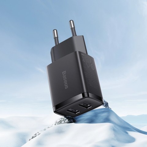 Baseus Compact ładowarka sieciowa 2x USB 10.5W czarny (CCXJ010201) Baseus Compact ładowarka sieciowa 2x USB 10.5W czarny (CCXJ010201)