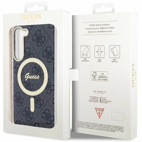 Etui Guess 4G MagSafe do Samsung Galaxy S23+ - czarne