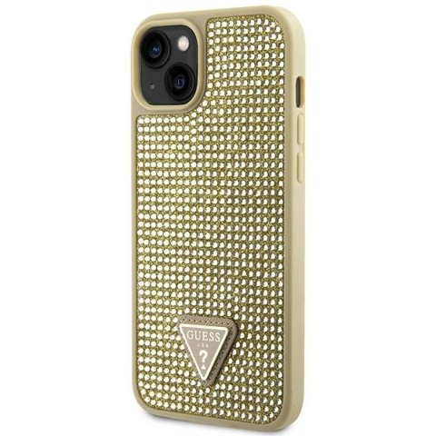 Etui Guess Rhinestone Triangle na iPhone 14 Plus - złote