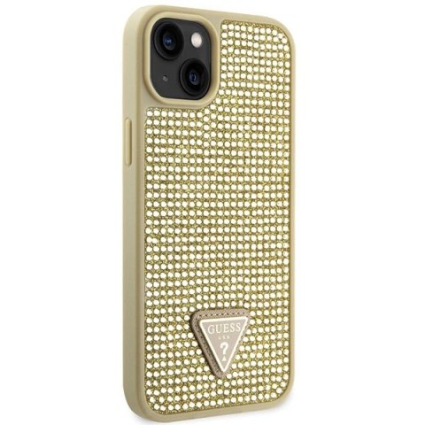 Etui Guess Rhinestone Triangle na iPhone 14 Plus - złote