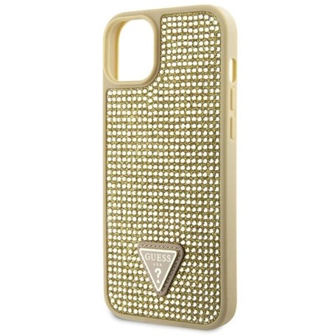 Etui Guess Rhinestone Triangle na iPhone 14 Plus - złote