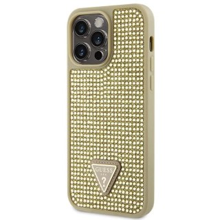 Etui Guess Rhinestone Triangle na iPhone 14 Pro Max - złote