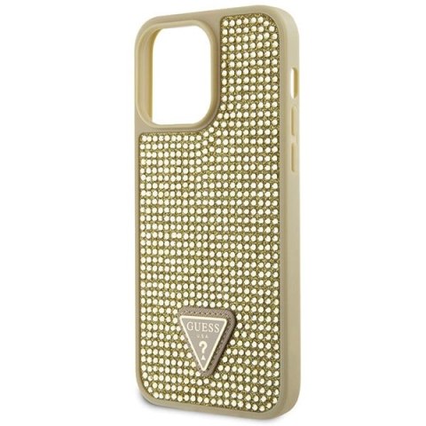 Etui Guess Rhinestone Triangle na iPhone 14 Pro Max - złote