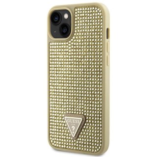 Etui Guess Rhinestone Triangle na iPhone 14 - złote