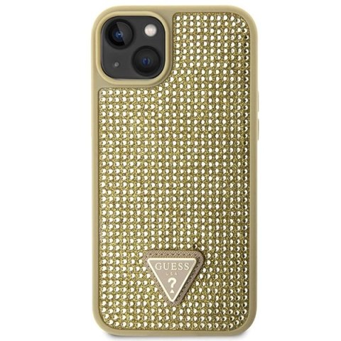 Etui Guess Rhinestone Triangle na iPhone 14 - złote