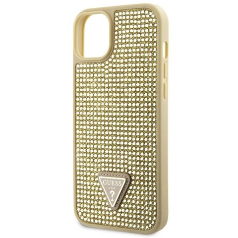 Etui Guess Rhinestone Triangle na iPhone 14 - złote