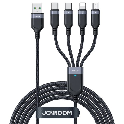 Kabel Joyroom Multi-Use Series S-A18 4w1 USB-A - USB-C / USB-C / Lightning / micro USB 1.2m - czarny Kabel Joyroom Multi-Use Series S-A18 4w1 USB-A - USB-C / USB-C / Lightning / micro USB 1.2m - czarny