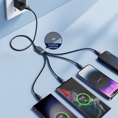 Kabel Joyroom Multi-Use Series S-A18 4w1 USB-A - USB-C / USB-C / Lightning / micro USB 1.2m - czarny Kabel Joyroom Multi-Use Series S-A18 4w1 USB-A - USB-C / USB-C / Lightning / micro USB 1.2m - czarny