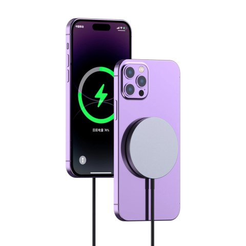 Ładowarka indukcyjna MagSafe 15W Dudao - czarna Ładowarka indukcyjna MagSafe 15W Dudao - czarna