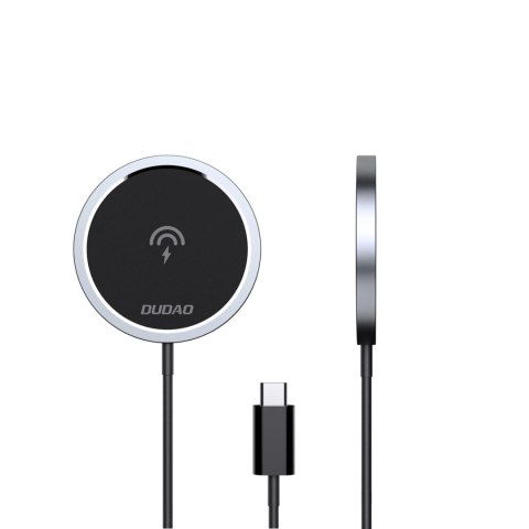 Ładowarka indukcyjna MagSafe 15W Dudao - czarna Ładowarka indukcyjna MagSafe 15W Dudao - czarna