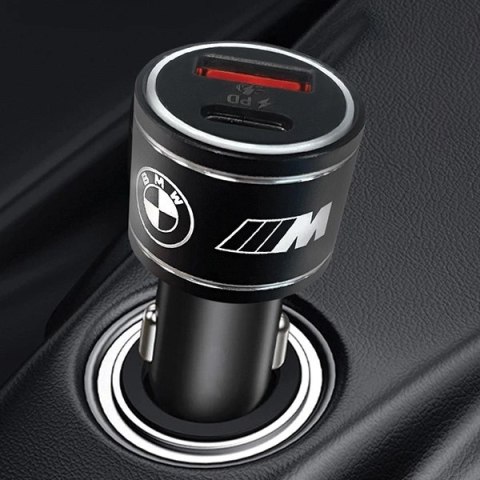 Ładowarka samochodowa BMW M Edition PD QC 3.0 20W Fast Charge - czarne Ładowarka samochodowa BMW M Edition PD QC 3.0 20W Fast Charge - czarne