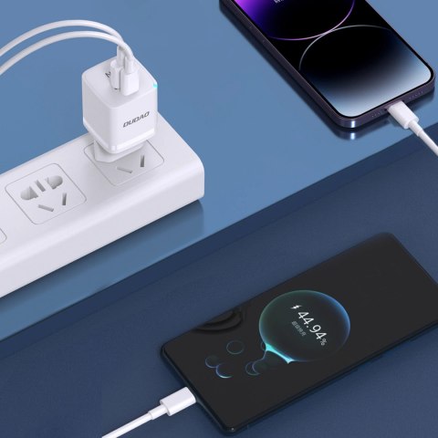 Ładowarka sieciowa GaN 33W PPS USB C/USB Dudao A13Pro - biała Ładowarka sieciowa GaN 33W PPS USB C/USB Dudao A13Pro - biała