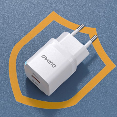 Ładowarka sieciowa GaN 33W PPS USB C/USB Dudao A13Pro - biała Ładowarka sieciowa GaN 33W PPS USB C/USB Dudao A13Pro - biała