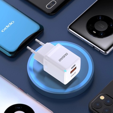 Ładowarka sieciowa GaN 33W PPS USB C/USB Dudao A13Pro - biała Ładowarka sieciowa GaN 33W PPS USB C/USB Dudao A13Pro - biała