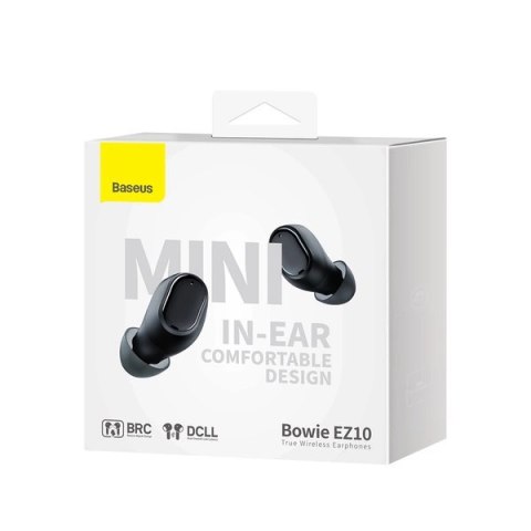 Słuchawki bezprzewodowe TWS Bluetooth 5.3 Baseus Bowie EZ10 - czarne Słuchawki bezprzewodowe TWS Bluetooth 5.3 Baseus Bowie EZ10 - czarne