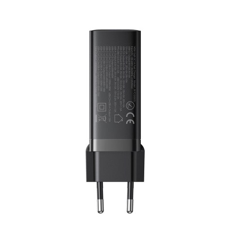 Szybka ładowarka sieciowa GaN 140W 3 x USB-C / USB-A Joyroom JR-TCG05EU - czarna + kabel USB-C - USB-C 240W 1.2m Szybka ładowarka sieciowa GaN 140W 3 x USB-C / USB-A Joyroom JR-TCG05EU - czarna + kabel USB-C - USB-C 240W 1.2m