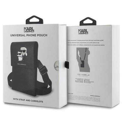 Torebka Karl Lagerfeld Saffiano Karl&Choupette - czarna