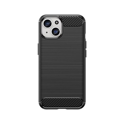 Elastyczne etui Carbon Case z wzorem karbon do iPhone 15 - czarne